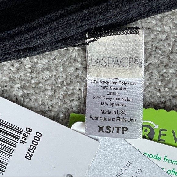 L*SPACE Eco Chic Repreve Jess Bikini Black XS - Picture 5 of 6